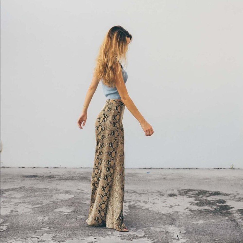 Zara Python Wide Leg Pants--XL - Picture 6 of 8